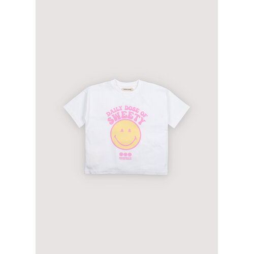 the new society Licht t-shirt met smiley opdruk