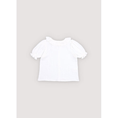 the new society Lichte blouse met korte mouw