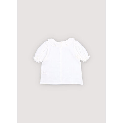 the new society Lichte blouse met korte mouw