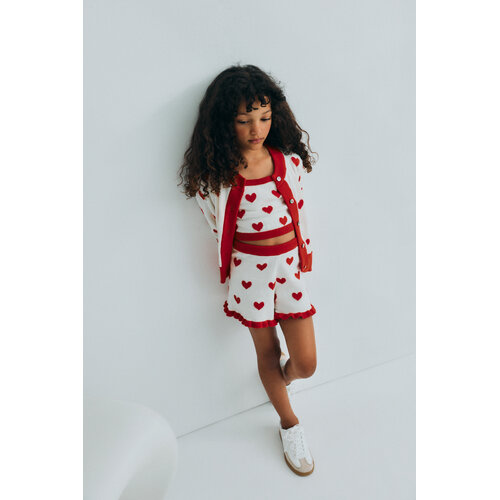 the new society Gebreid broekje met hartjes