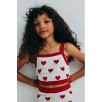 Maqui Top Hearts Jacquard