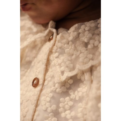 Donsje Witte blouse met borduurwerk