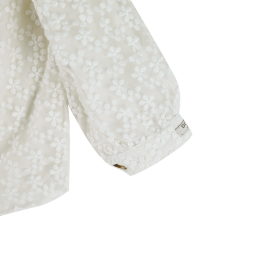 Donsje Witte blouse met borduurwerk