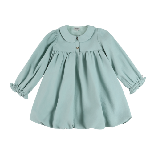 Donsje Blauwe jurk met lange mouwen