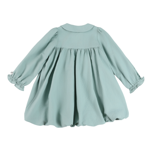 Donsje Blauwe jurk met lange mouwen