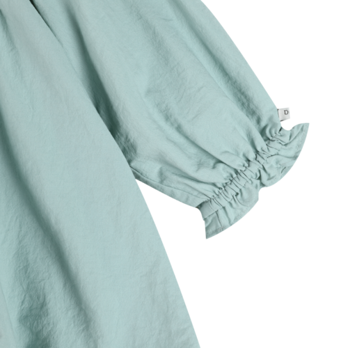 Donsje Blauwe jurk met lange mouwen