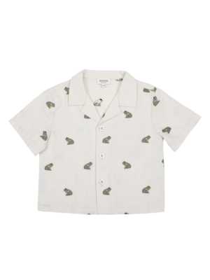 Donsje Deccie Shirt | Frogs | Warm White Donsje Deccie Shirt | Frogs | Warm White