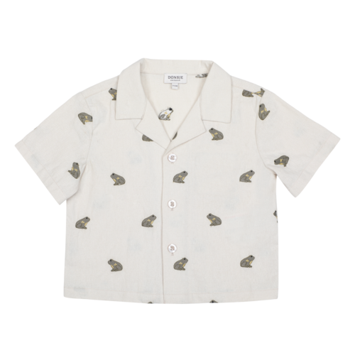 Donsje Deccie Shirt | Frogs | Warm White Donsje Deccie Shirt | Frogs | Warm White