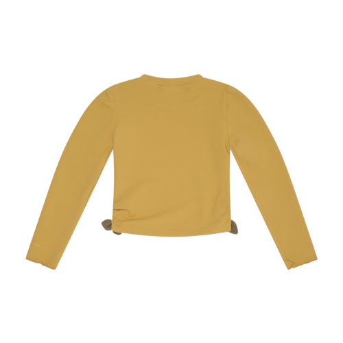 Donsje Gele zwemtop met strik detail