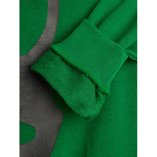 Mini Rodini Groene trui met panter opdruk