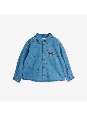 Mini Rodini Denim Dots Shirt | Blue