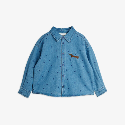 Mini Rodini Denim Dots Shirt | Blue