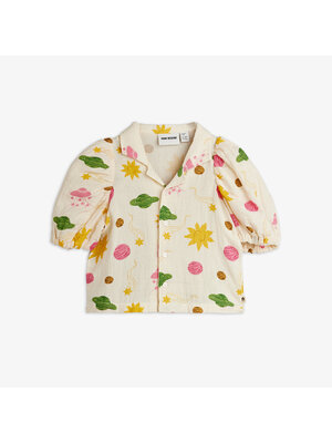 Mini Rodini Space Muslin Blouse | Off-White