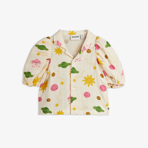 Mini Rodini Space Muslin Blouse | Off-White
