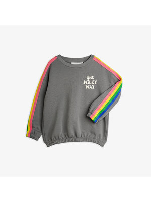 Mini Rodini The Milky Way Rainbow Panel Sweatshirt | Grey