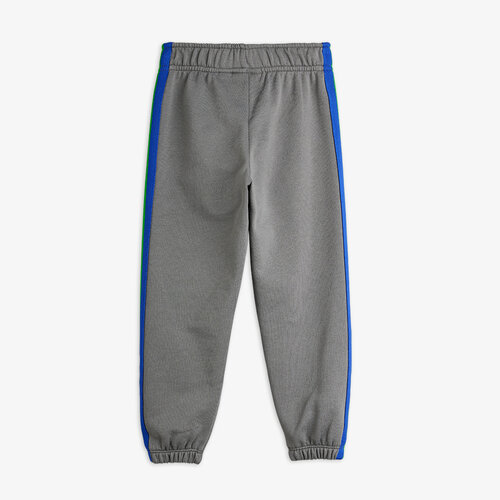 Mini Rodini Grijze sweatpants met gekleurde strepen