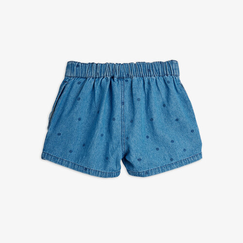 Mini Rodini Denim short met stippen en een teckel