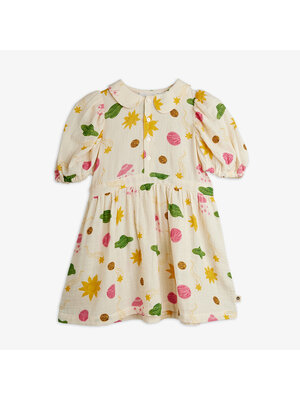 Mini Rodini Space Muslin Woven Dress | Off-White