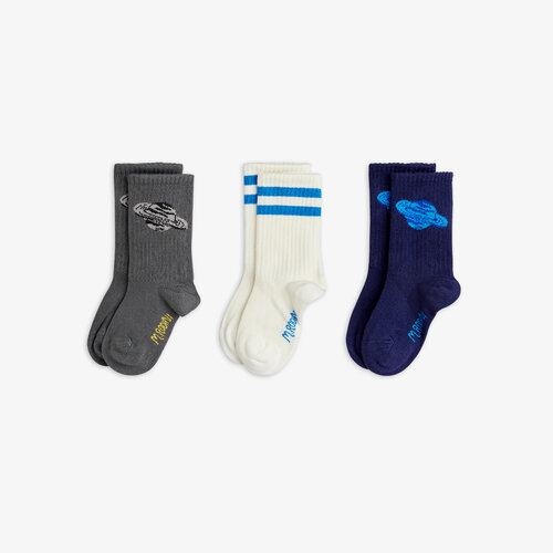 Mini Rodini Planet 3-Pack Socks | Multi