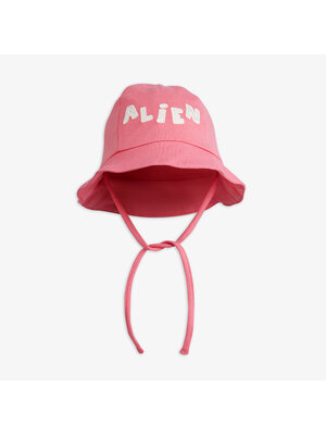 Mini Rodini Alien Application Baby Sun Hat | Pink