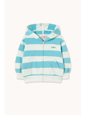 Tinycottons Cyan Stripes Hoodie