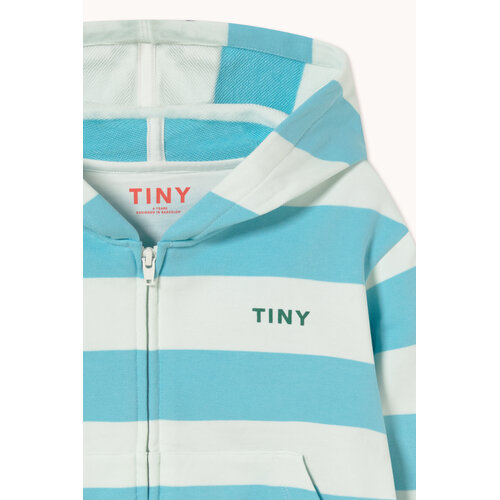 Tinycottons Blauw gestreept vest met rits