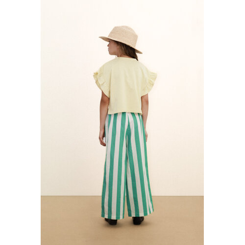 Tinycottons Korte gele top met bloemen