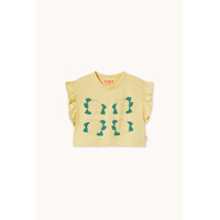 Yellow Flowers Graphic Crop Tee