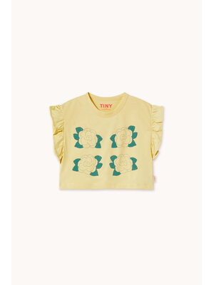 Tinycottons Yellow Flowers Graphic Crop Tee
