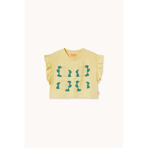 Tinycottons Yellow Flowers Graphic Crop Tee