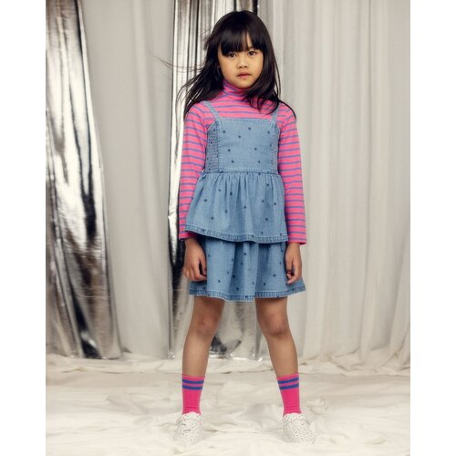 Mini Rodini Denim Dots Strap Dress | Blue