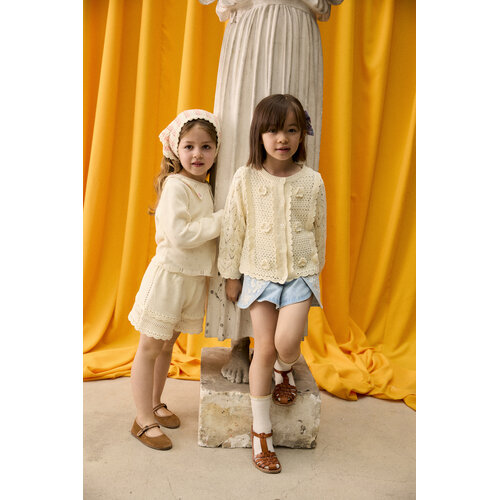 Louise Misha Ecru gebreid vestje