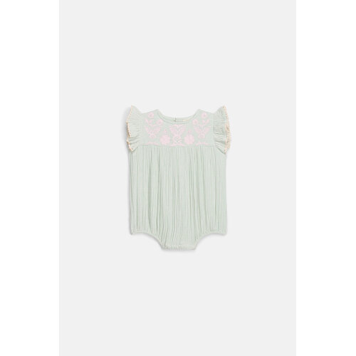 Louise Misha Lichte groene romper met geborduurde details