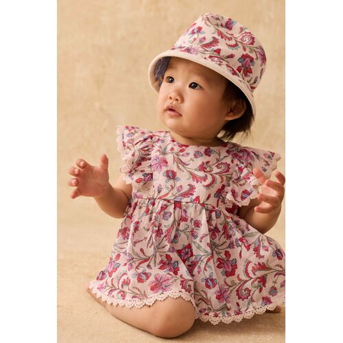 Louise Misha Romperjurkje in rode bloemenprint