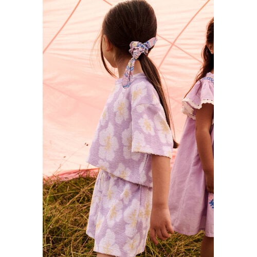 Louise Misha Korte badstof top met bloemenprint
