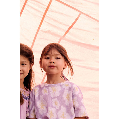 Louise Misha Korte badstof top met bloemenprint