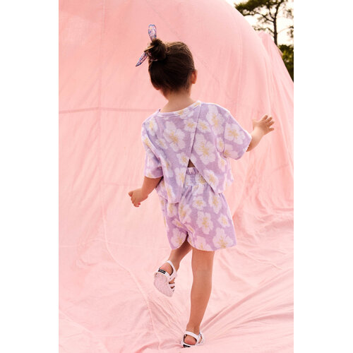 Louise Misha Korte badstof top met bloemenprint