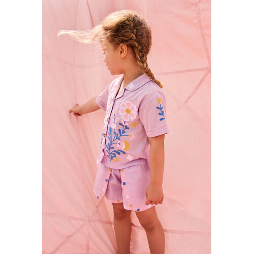 Louise Misha Licht paarse short met borduursels
