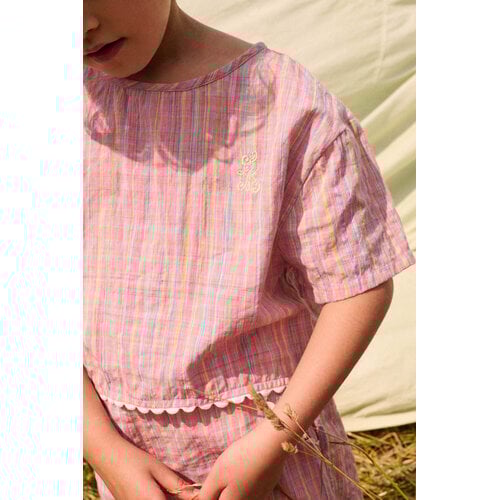 Louise Misha Blouse Kalistee | Pink Pomelo Checks