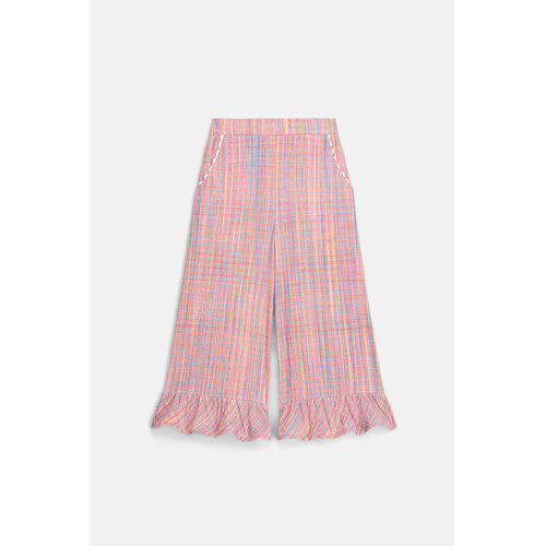 Louise Misha Half lange broek in kleurrijke roze ruit