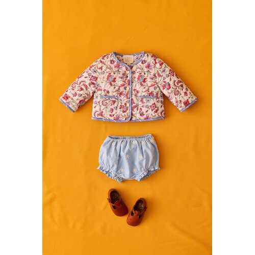 Louise Misha Blauwe bloomer met geborduurde bloemetjes