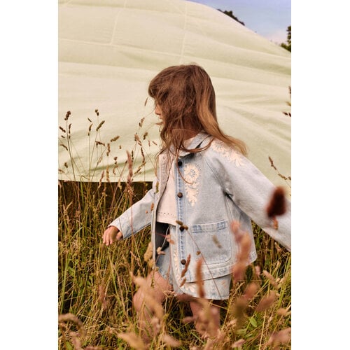 Louise Misha Denim jasje met bloemen