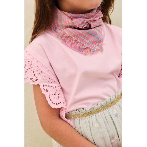 Louise Misha Mouwloze top in zacht roze