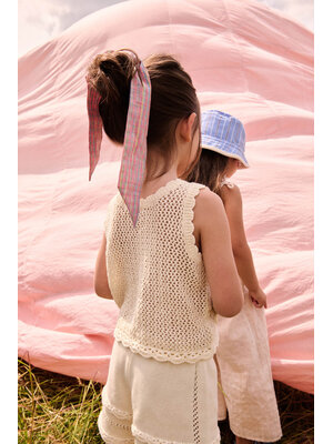 Louise Misha Scrunchie Akimmi | Pink Pomelo Checks