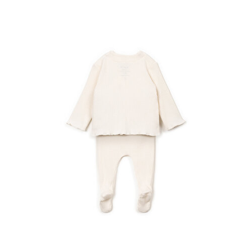 Play up Créme kleurig baby set met broekje en top