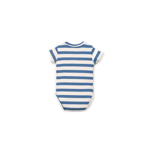 Play up Blauw gestreepte romper met korte mouw