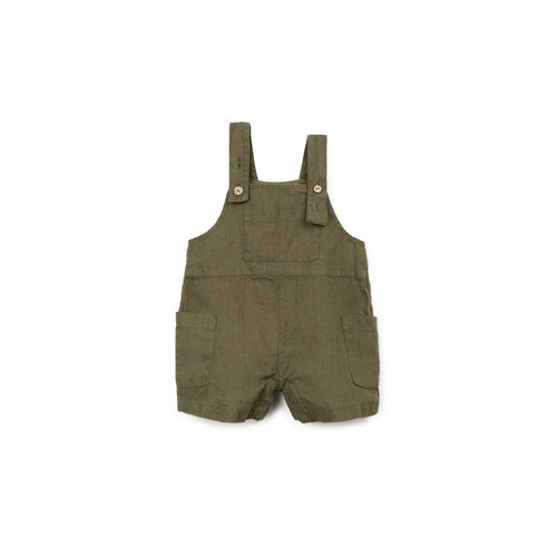 Play up Korte groene linnen jumpsuit