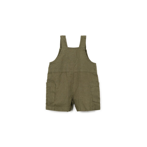 Play up Korte groene linnen jumpsuit