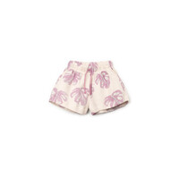 Printed Embellished Jersey Shorts | Monstera