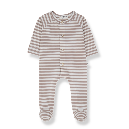 1 + in the family Felip Taupe Jumpsuit W/Feet
